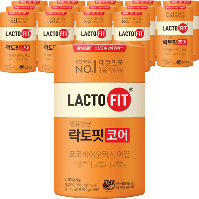락토핏 정품 코어 유산균 60p, 120g, 15개