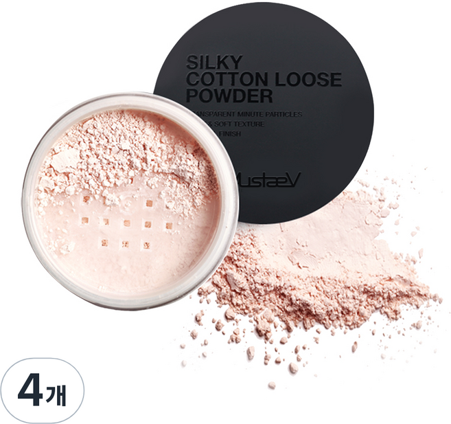 머스테브 실키 코튼 루스 파우더 15g, 01 내추럴베이지, 4개