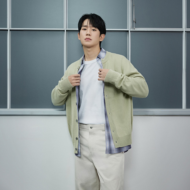 마인드브릿지 남성용 COUTURE 라운드 세미오버핏 가디건 MZCD2171