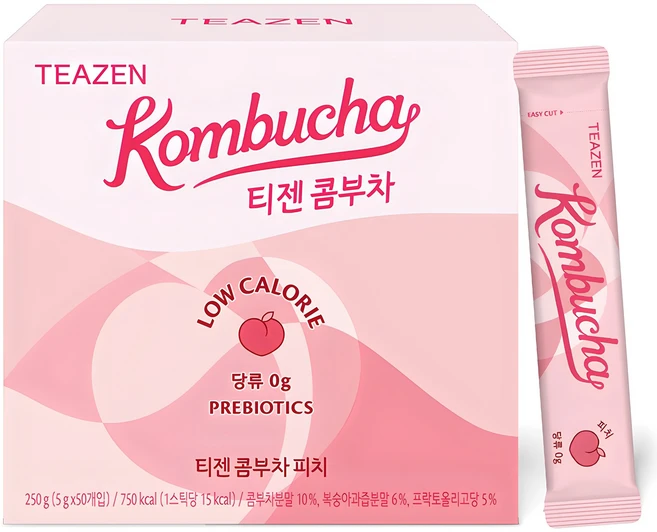 티젠 콤부차 피치, 5g, 50개입, 1개 - 쿠팡