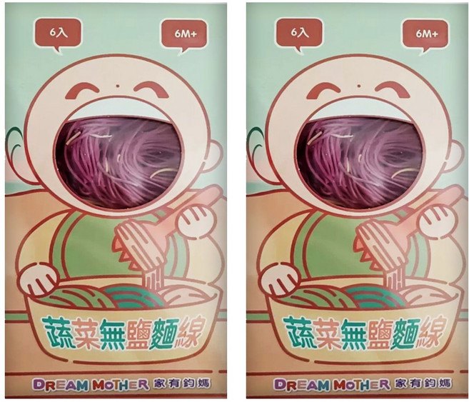 鈞媽御食堂 蔬菜麵線 6個月以上適用 6個裝, 2個, 168g