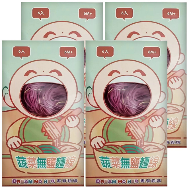 鈞媽御食堂 蔬菜麵線 6個月以上適用 6個裝, 4個, 168g