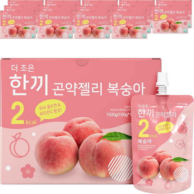 더존건강 더조은 한끼곤약젤리 복숭아 10개입, 15개, 1.5L