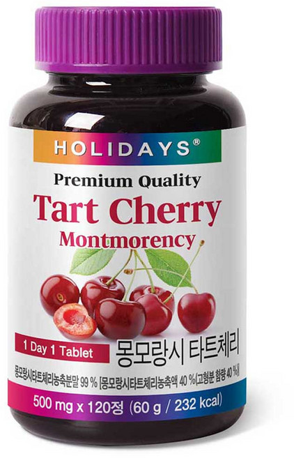 홀리데이즈 프리미엄 몽모랑시 타트체리 타블렛, 120정, 1개