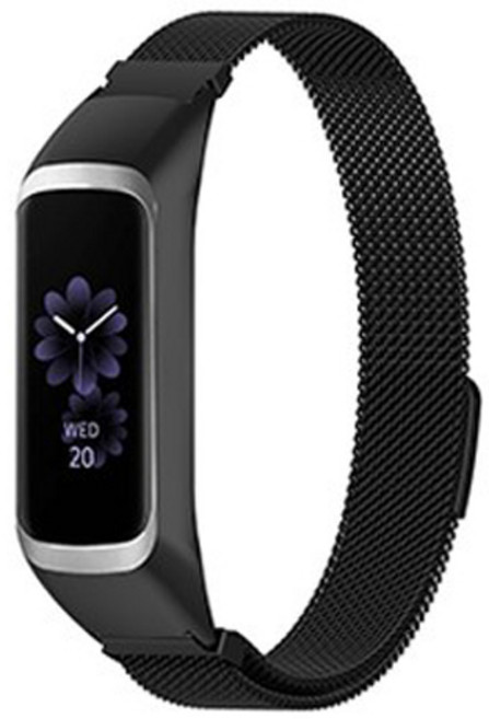 루아러블 갤럭시 핏2 밀레니즈 자석 마그네틱 메탈 스트랩, 블랙, 1개