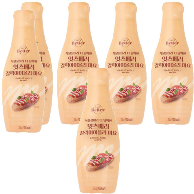 잇츠베러 갈릭아이올리마요, 255g, 6개