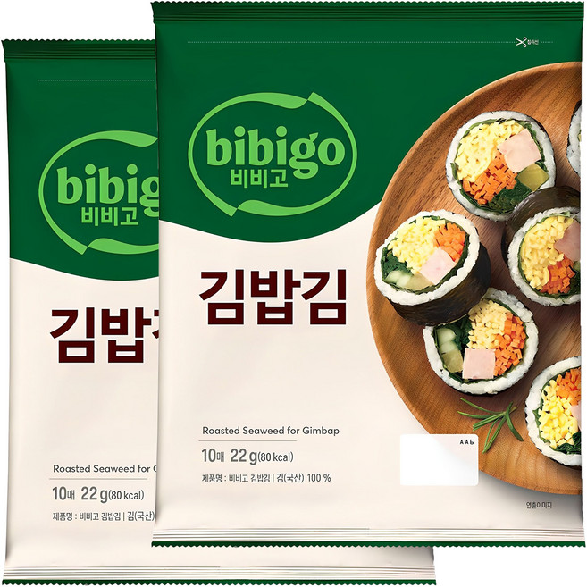 비비고 김밥김 10매, 22g, 2개