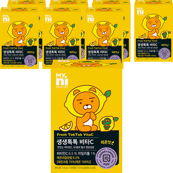Myni 鮮活啵啵 維他命C, 108錠, 8個