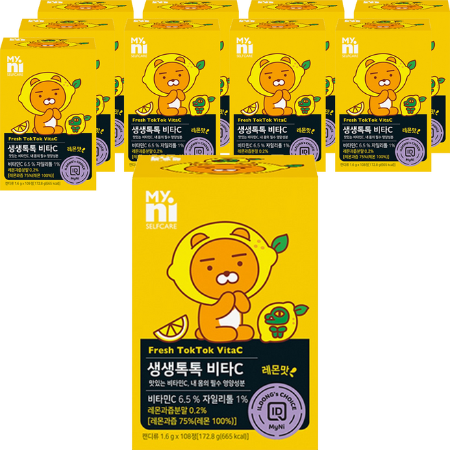 Myni 鮮活啵啵 維他命C, 108錠, 10個