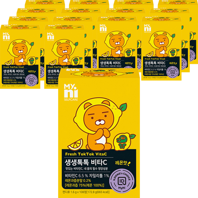 Myni 生動啵啵 維他命C, 108錠, 15個