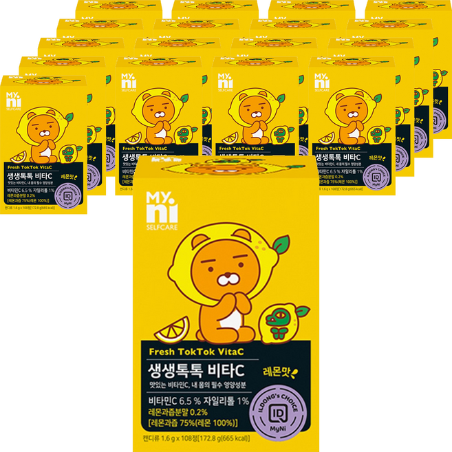 Myni 鮮活啵啵 維他命C, 108錠, 18個