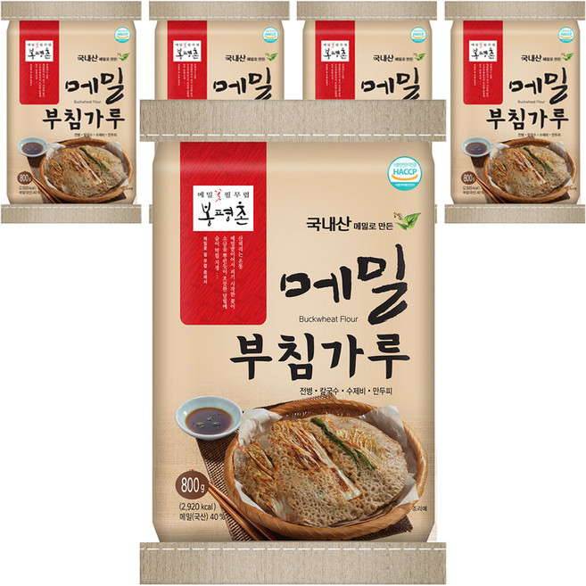 봉평촌 메밀 부침가루, 800g, 5개
