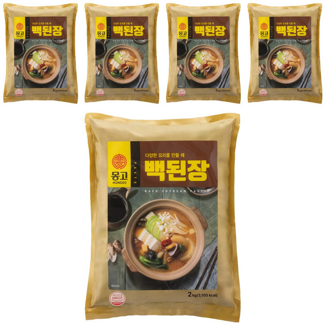 몽고식품 백된장, 2kg, 5개