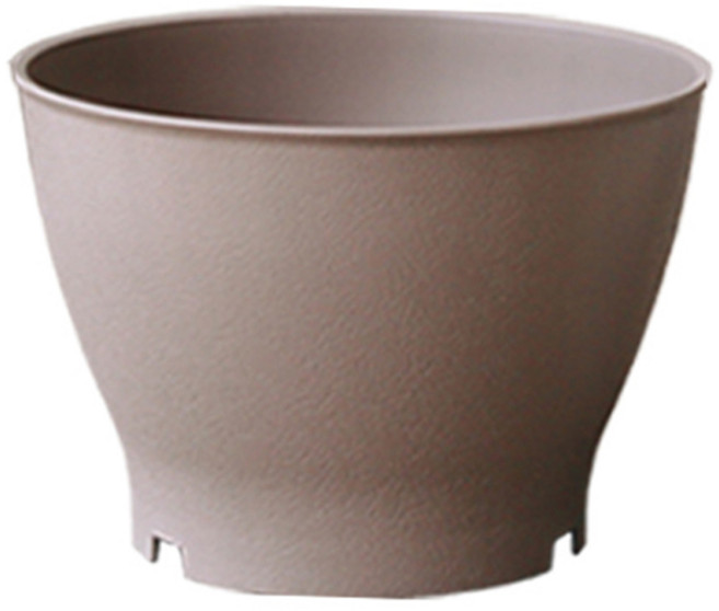 아이리스 패턴 플라스틱 원형 화분, 핑크브라운, 1개