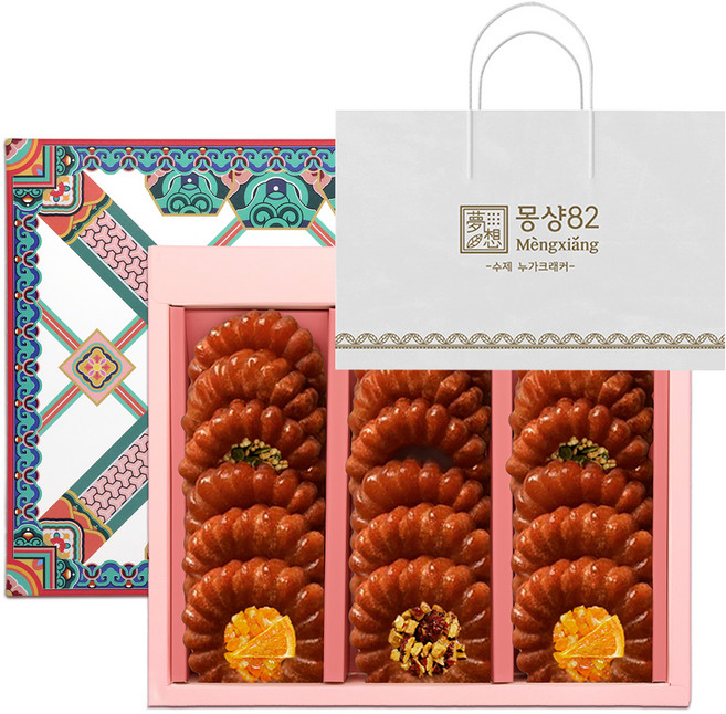 몽샹82 디저트라이브러리 약과 선물세트18p +쇼핑백, 828g, 1개