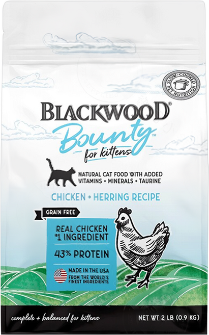BLACKWOOD 幼貓用本能覺醒乾飼料, 3種放養鮮肉 + 2種嚴選鮮魚, 900g, 1袋