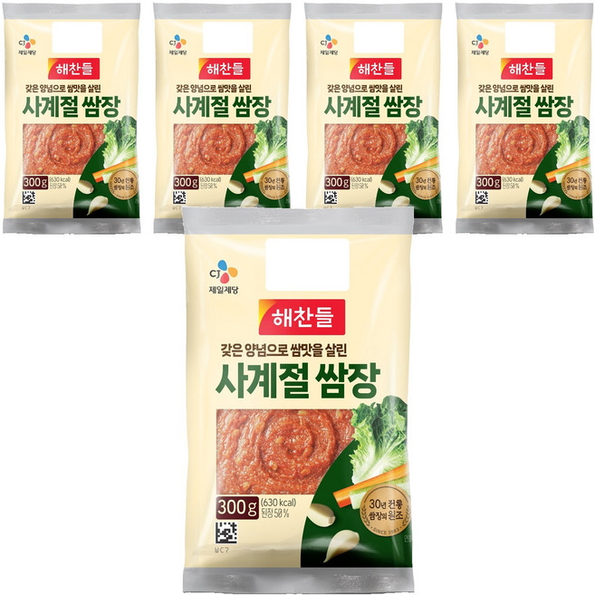 CJ Haechandle 好餐得 四季包飯醬, 300g, 5個
