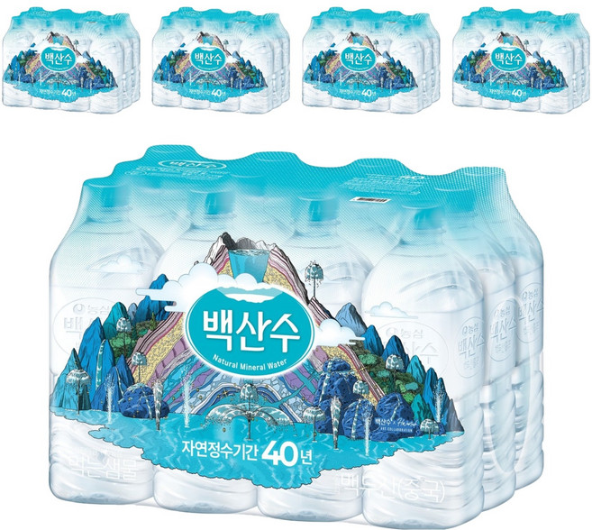 백산수 생수 무라벨, 1L, 60개