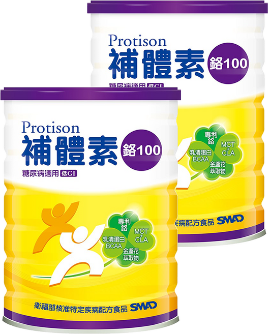 SMAD 補體素 鉻100 糖尿病適用, 780g, 2罐