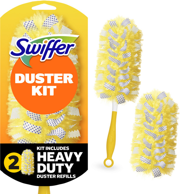 Swiffer Duster 360 除塵撣 入門套組 握把 30cm + 補充包 2入, 1套, 混合顏色