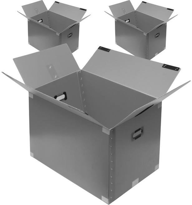 코멧 두꺼운 이사박스 3T 고급 벨크로형 3호~7호, 실버, 3개