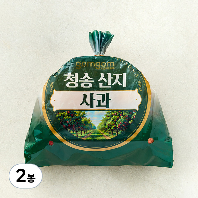 곰곰 GAP 청송사과, 1kg(소과, 4~6입), 2봉