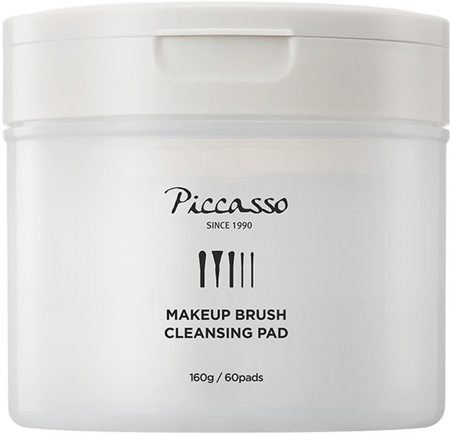 피카소 메이크업 브러쉬 클렌징 패드 60p, 160g, 1개