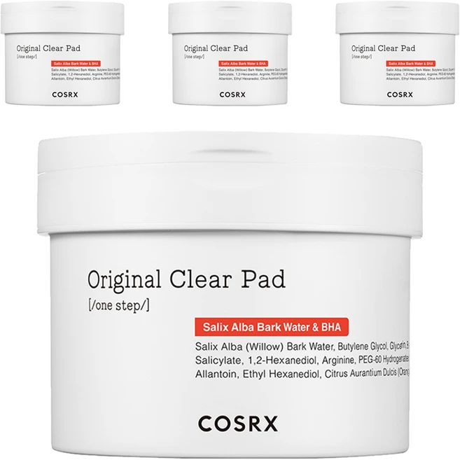 코스알엑스 원스텝 오리지널 클리어 패드 140ml, 70매입, 4개 - 쿠팡