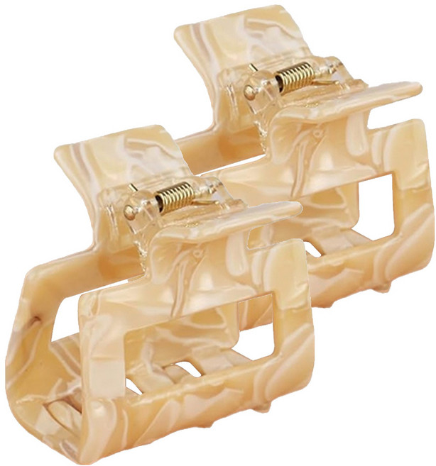 CHIC CHIC 日本造型抓夾 2個, SY12876 簍空方米, 1組