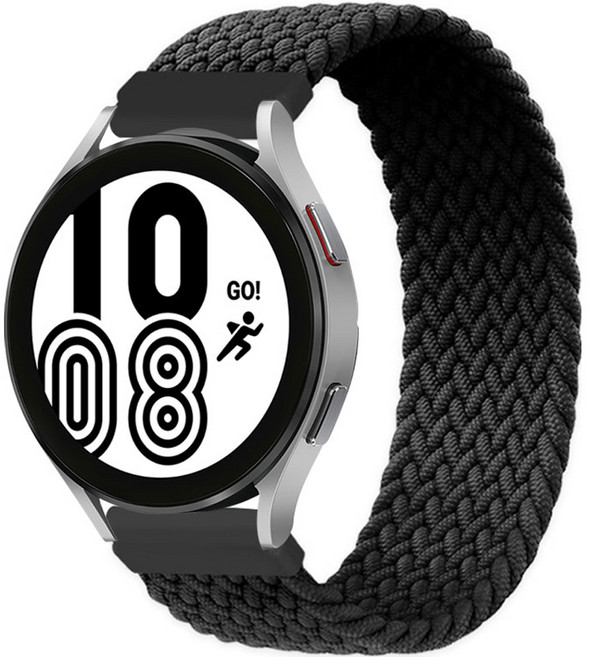 스페이스쉴드 브레이드 솔로루프 나일론 스마트워치 스트랩 밴드 20mm S, 블랙, 1개