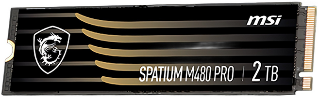 msi 微星 PCIe 4.0 NVMe M.2 HS固態硬碟 附散熱器, SPATIUM M480 Pro, 2TB