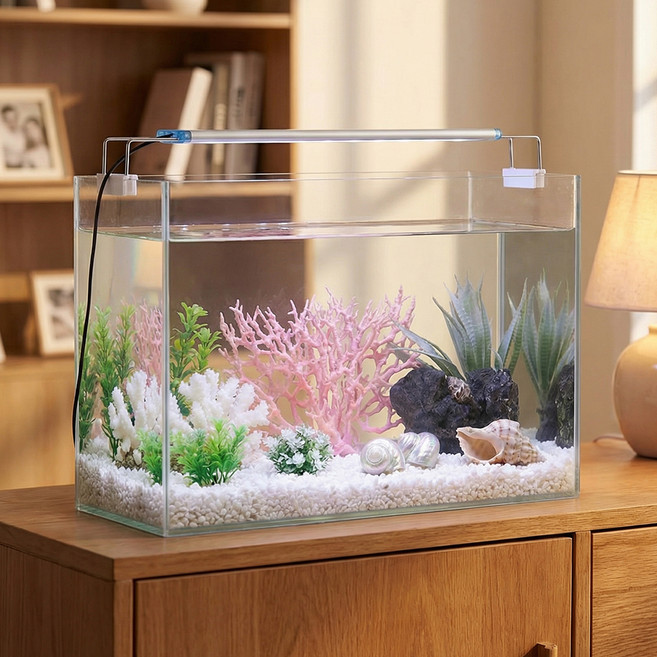 디펜즈만 메가다인 어항장식 인조시판, 핑크, 1개