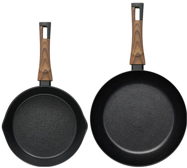 실바트 IH 인덕션 까리노 프라이팬 세트 2개, 블랙, 멀티플렉스팬 22cm + 프라이팬 28cm, 1세트