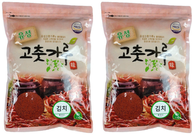 유성 김치용 고춧가루, 1kg, 2개