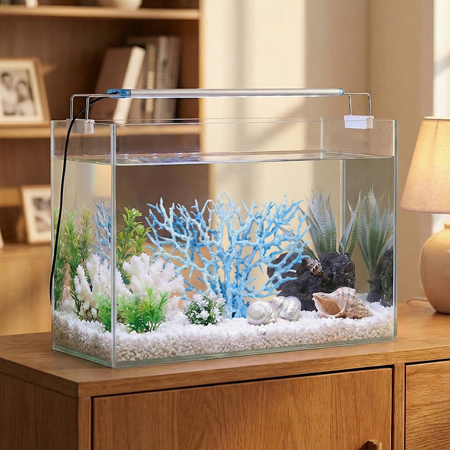 디펜즈만 메가다인 어항장식 인조시판, 블루, 1개