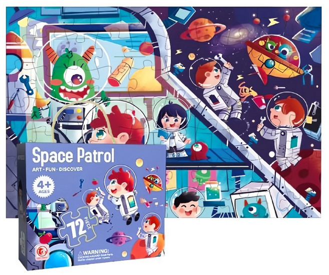 浩翔 OceanBaby 兒童拼圖遊戲, 太空旗艦隊 多色, 72片, 1盒