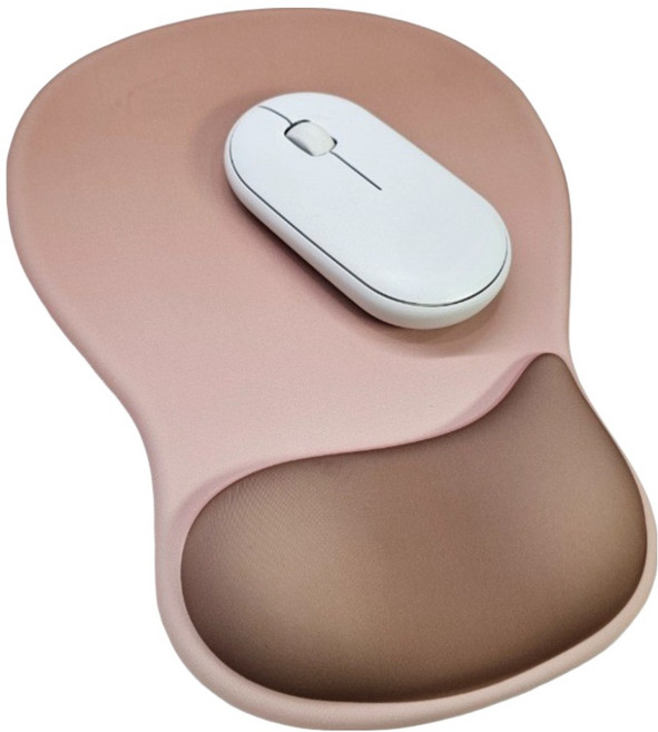 우현더넥스트 손목받침 일체형 디자인 마우스패드, 브라운, 1개