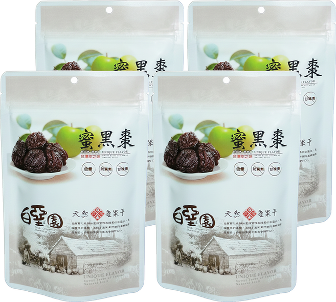 白堊園 蜜黑棗, 200g, 4包