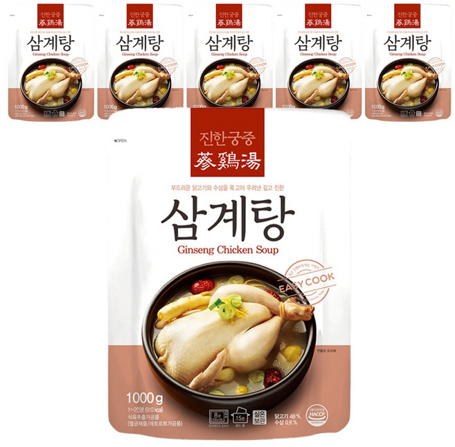 진한식품 궁중 삼계탕, 1kg, 6개