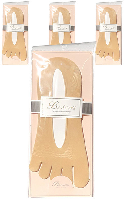 시크릿레스트 여성용 쿨메쉬 발가락 덧신 4켤레 세트