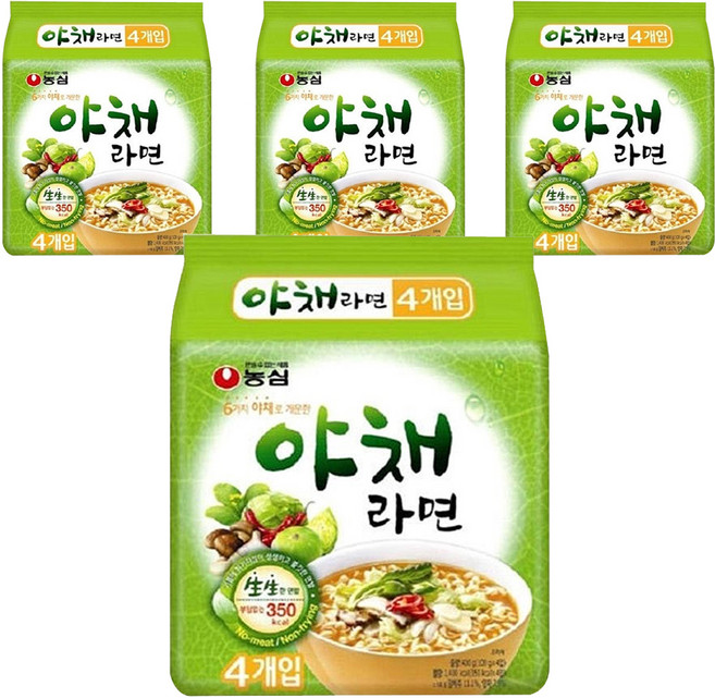 농심 야채라면 100g, 16개