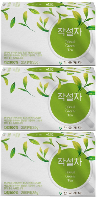 한국제다 작설차 25 티백, 1.4g, 25개입, 3개
