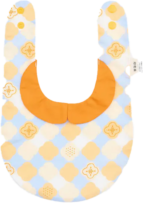 in Blooom 印花樂 小圓領口水巾, 玻璃海棠2號, 俏皮黃藍, 1條