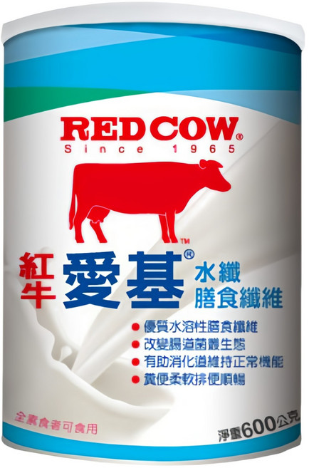RED COW 紅牛 水纖膳食纖維, 600g, 1罐