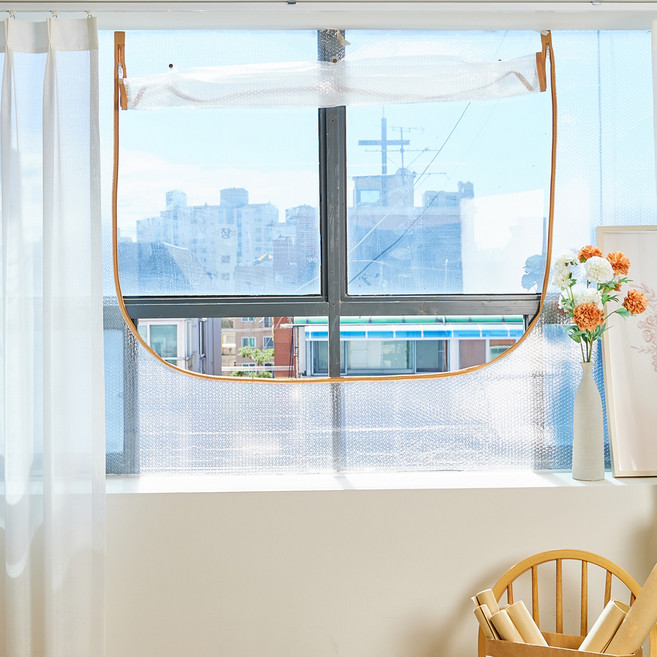 알뜨리 에어캡 창문용 방풍비닐 + 양면테이프, 1개