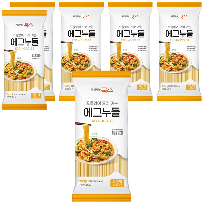 대한제분쿡스 에그누들, 500g, 6개