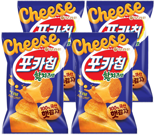 포카칩 오리온 황치즈, 60g, 4개