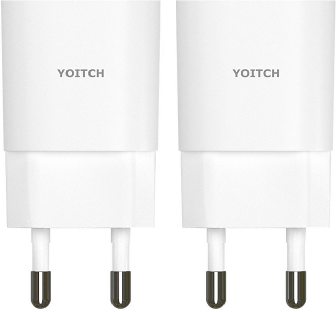 요이치 아이폰 USB 아답터 유선충전기 케이블 미포함, 화이트, 2개