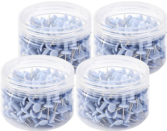 OTO 歐迪奧文具 美式工字型圖釘 23mm 丁香紫, 300個, 4盒