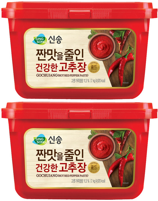 짠맛줄인 건강한 고추장, 2kg, 2개